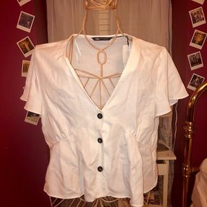 NWT Zara White Blouse